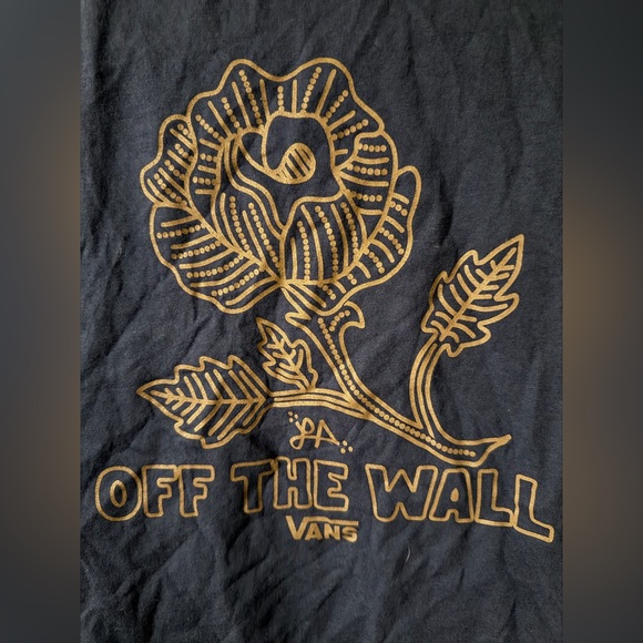 Vans Women's Dark Blue Crop Tank Top with Flower Lizzie Armanto - Picture 2 of 4